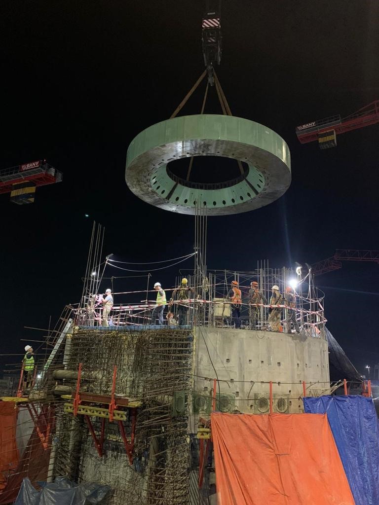 Reactor support truss installed in the design position on the Rooppur NPP Unit 1 (Bangladesh)