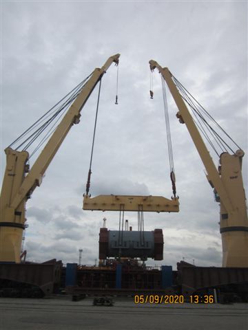 The BBC Elbe vessel has departed with cargo for Kudankulam NPP