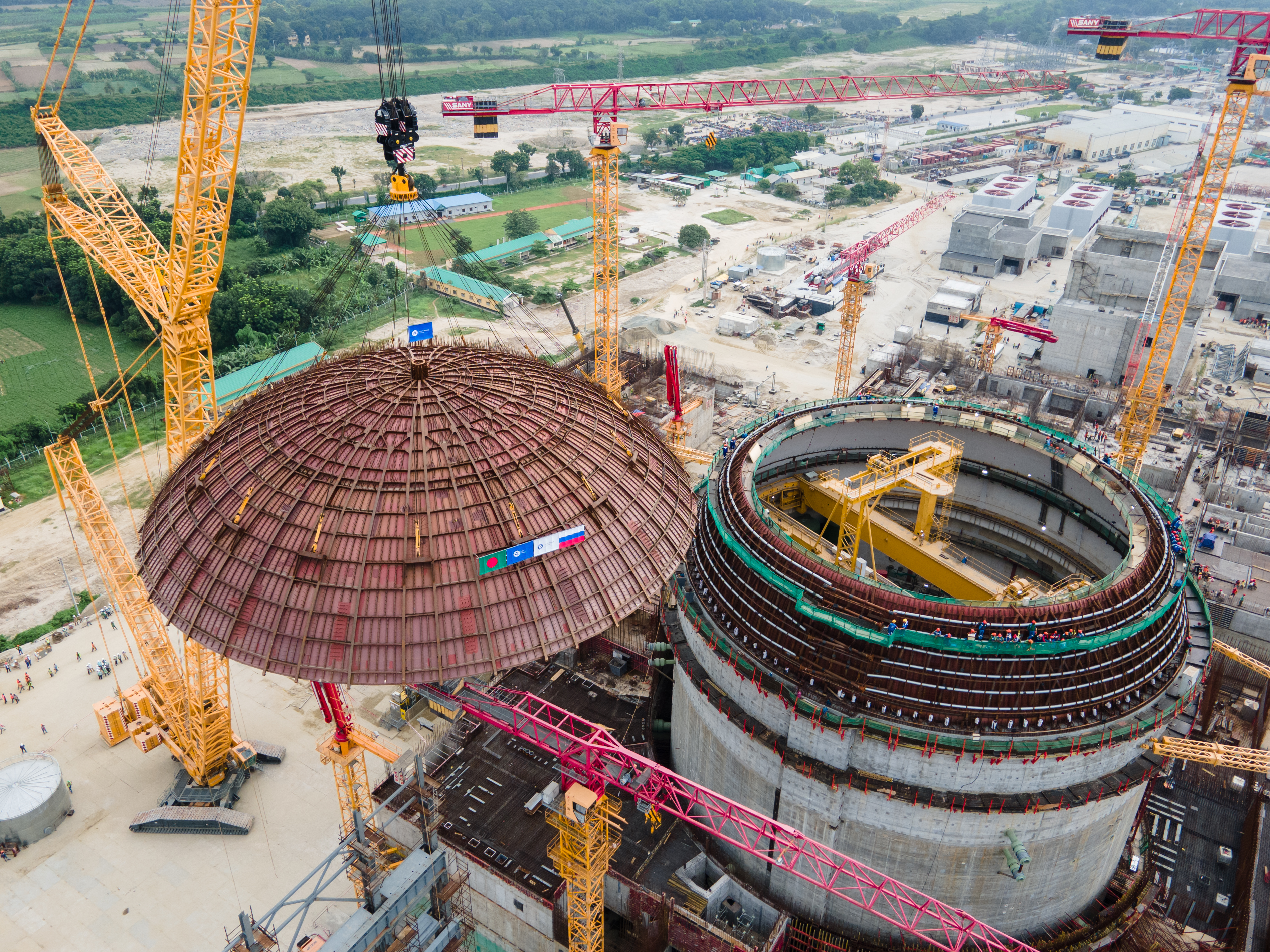 Power Unit 2 of the Rooppur NPP witnesses the inner containment (IC) dome installation completed