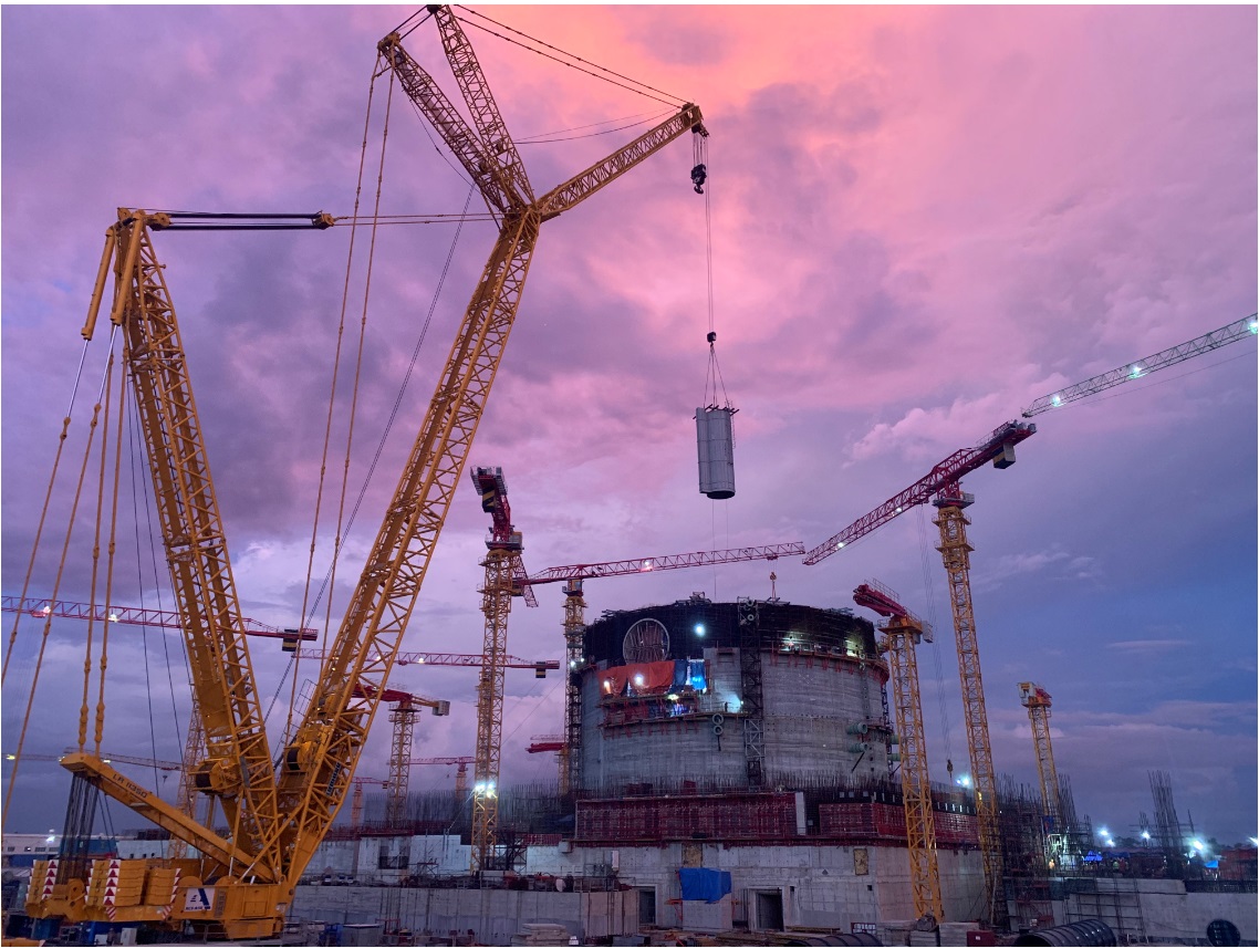 The third layer of the reactor building inner containment has been erected at power unit No.1 of Rooppur NPP