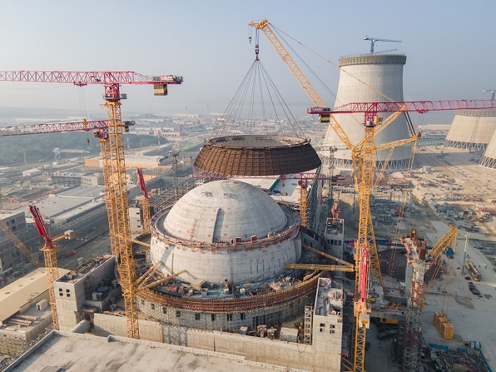 Installation of the dome part of the outer containment has started at Rooppur NPP Unit 1
